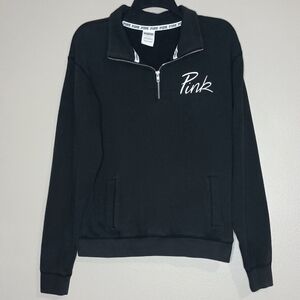 Pink Victoria's Secret 1/4 Zip Sweatshirt